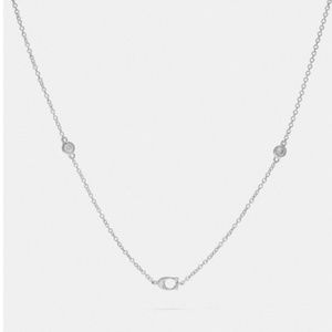 Signature silver coach necklace